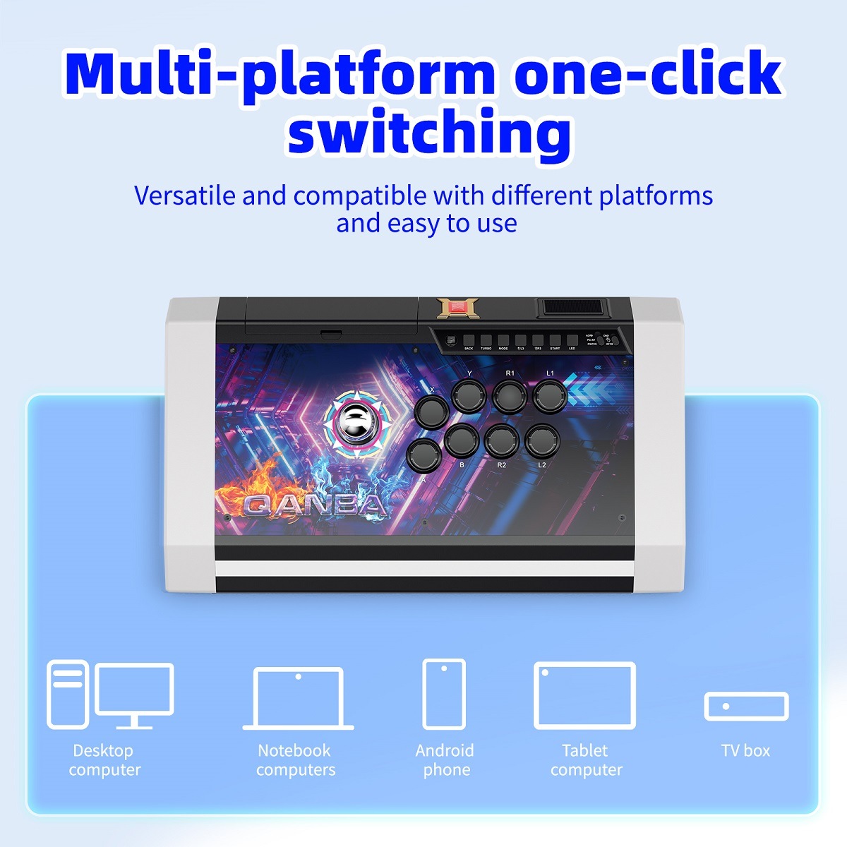 静音レバー&ボタン】 Qanba Q3 Silent Obsidian Arcade Joystick ME