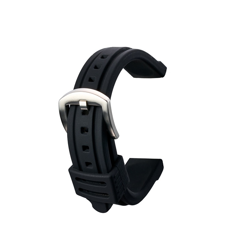 時計バンド シリコンラバー ブラック BG007A_BG008A | 時計バンド