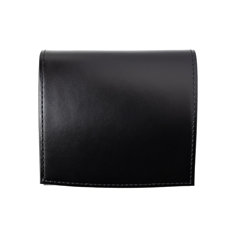 さとり コンパクト財布 松阪レザー 硯（ブラック） HCK65A-Z | 革小物