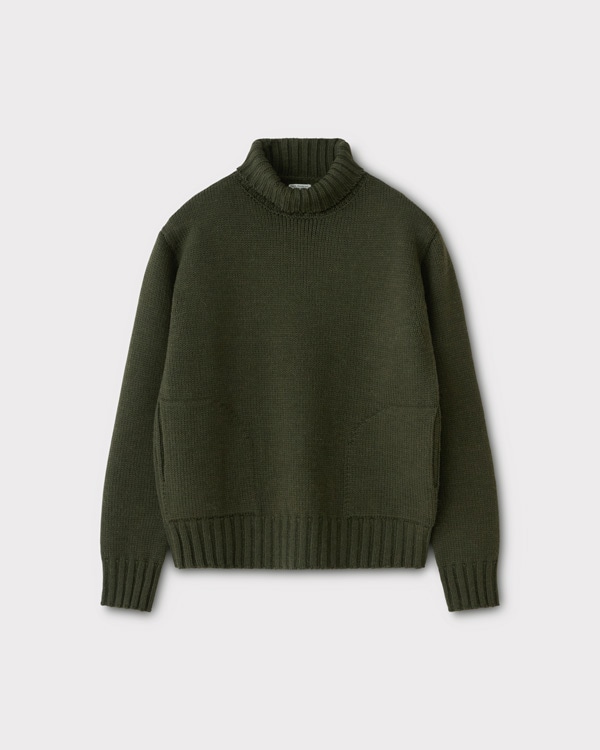 PHIGVEL フィグベル｜TURTLENECK KNIT タートルネックニット 【OLIVE】