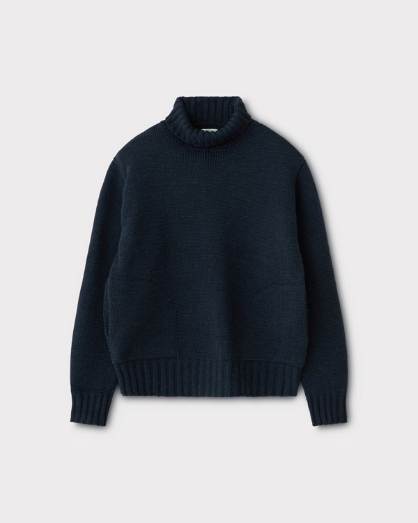 PHIGVEL フィグベル｜TURTLENECK KNIT タートルネックニット 【NAVY】