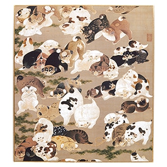色紙〈百犬図〉伊藤若冲京都便利堂オンラインショップ