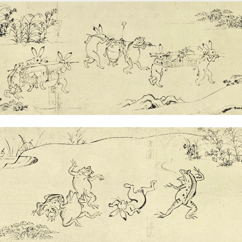 縮小絵巻物〈国宝 鳥獣人物戯画 甲巻〉京都便利堂オンラインショップ