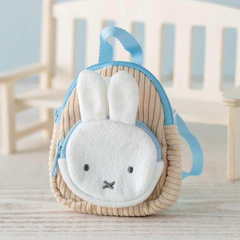 Flower Miffy コーデュロイミニリュックポーチ ネモフィラブルー