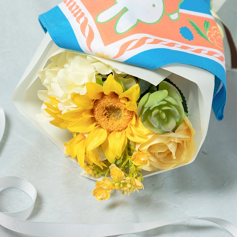 Flower Miffy サボテンハンカチブーケ スカイブルー | グッズ商品