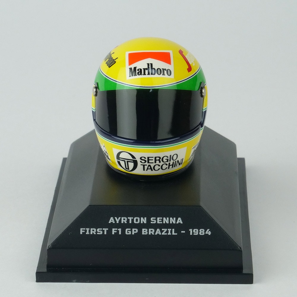 MINICHAMPS 1/8スケール ヘルメット アイルトン・セナ ブラジルGP 1984