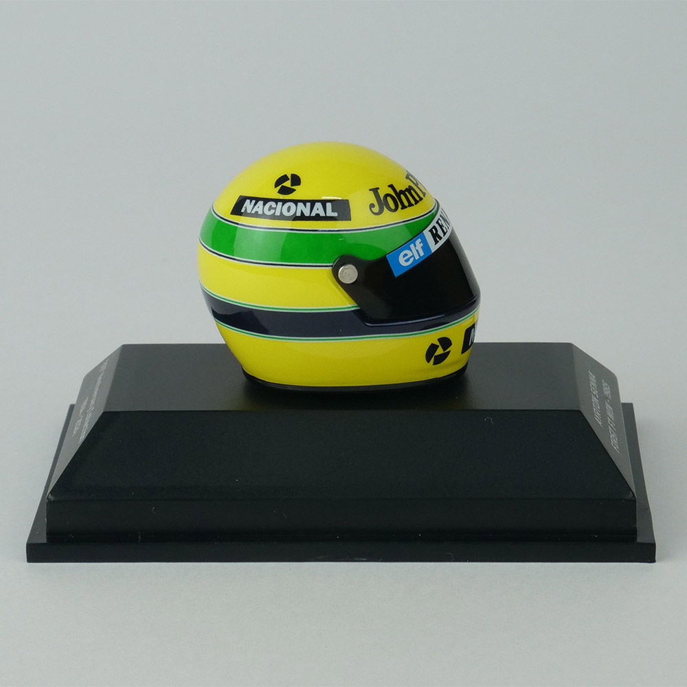 MINICHAMPS 1/8スケール ヘルメット アイルトン・セナ 1985年 F1初優勝