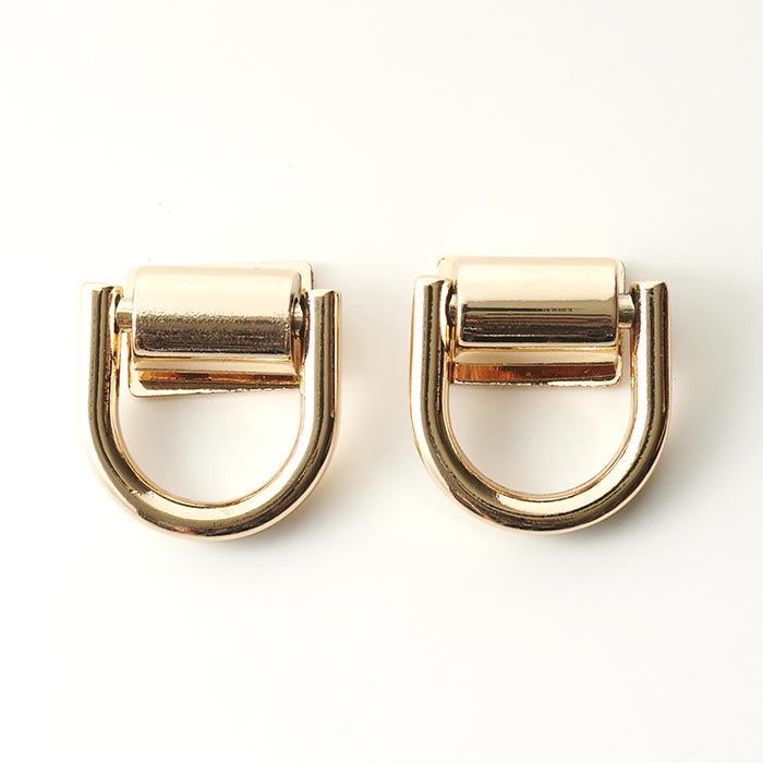 留め金具付きDカン 24×23mm 全2色【イロハコード/ハワイアンコード