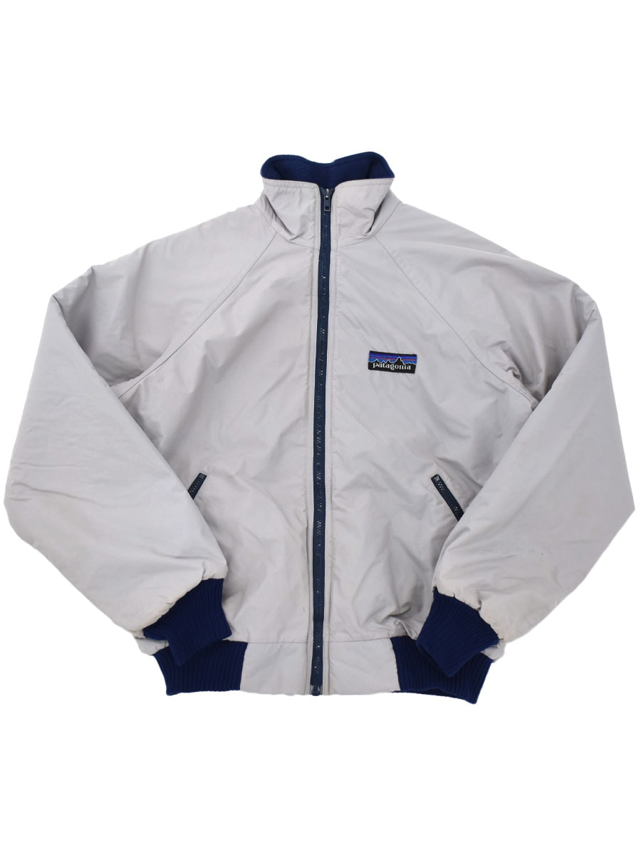 80's デカタグ パタゴニア シェルドシンチラジャケット ライトグレー