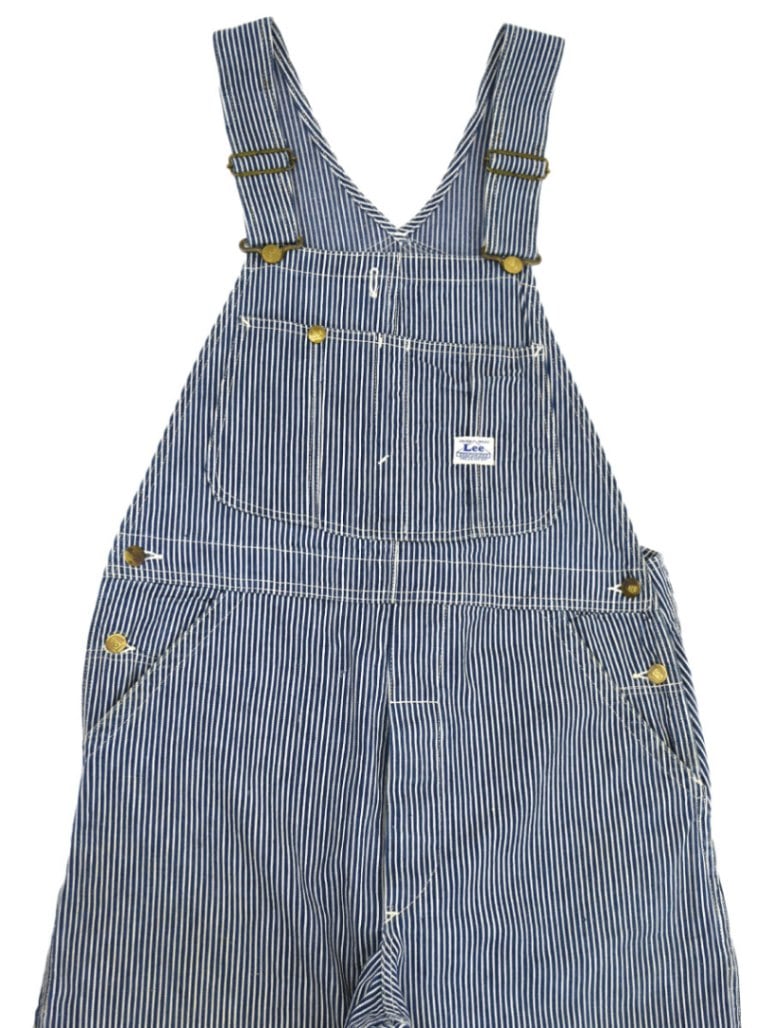 40's～ ハウスタグ Lee ヒッコリーストライプ オーバーオール 実寸