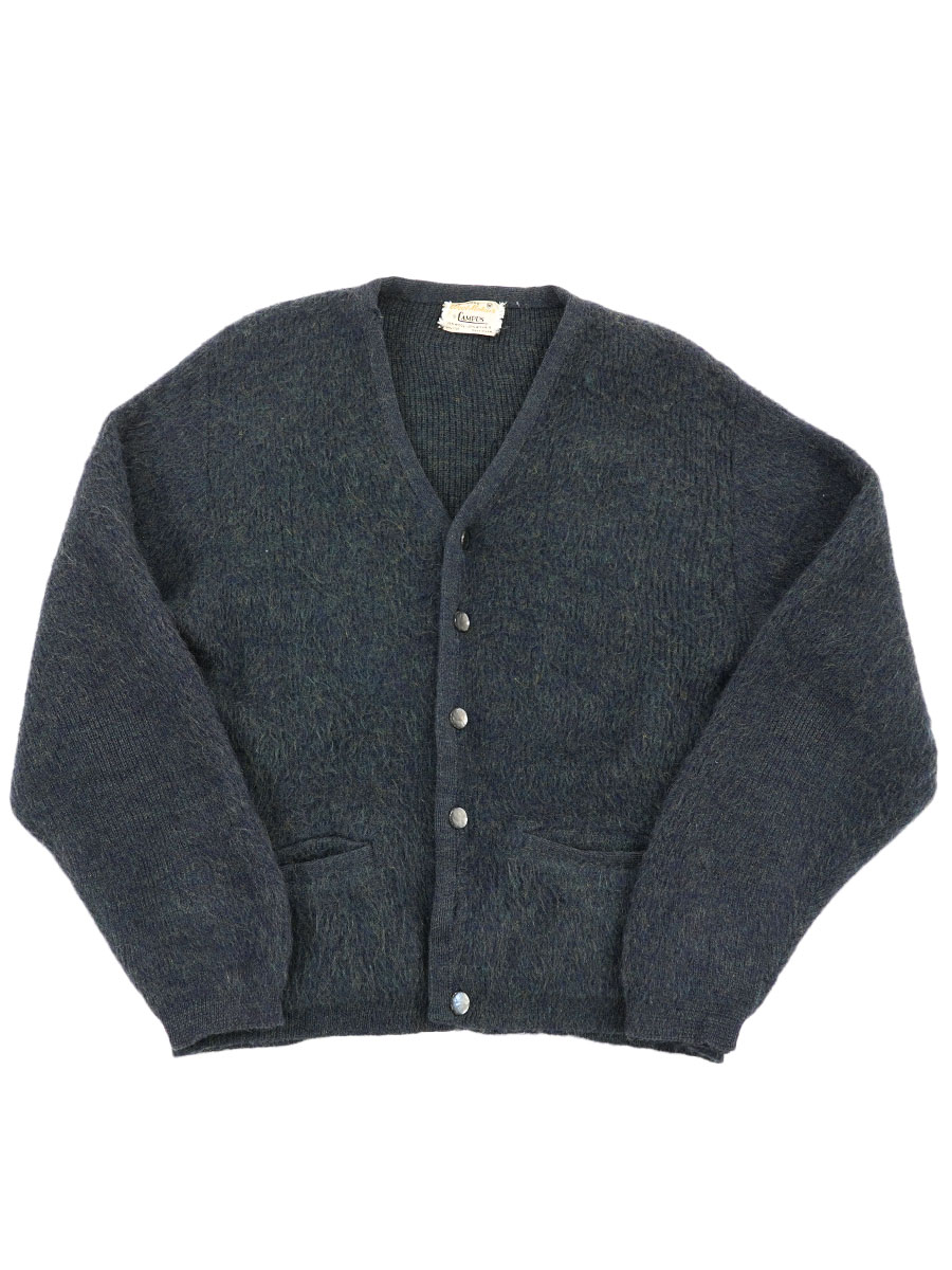 60's CAMPUS ウール×モヘア ミックスカラー ニットカーディガン 表記(M