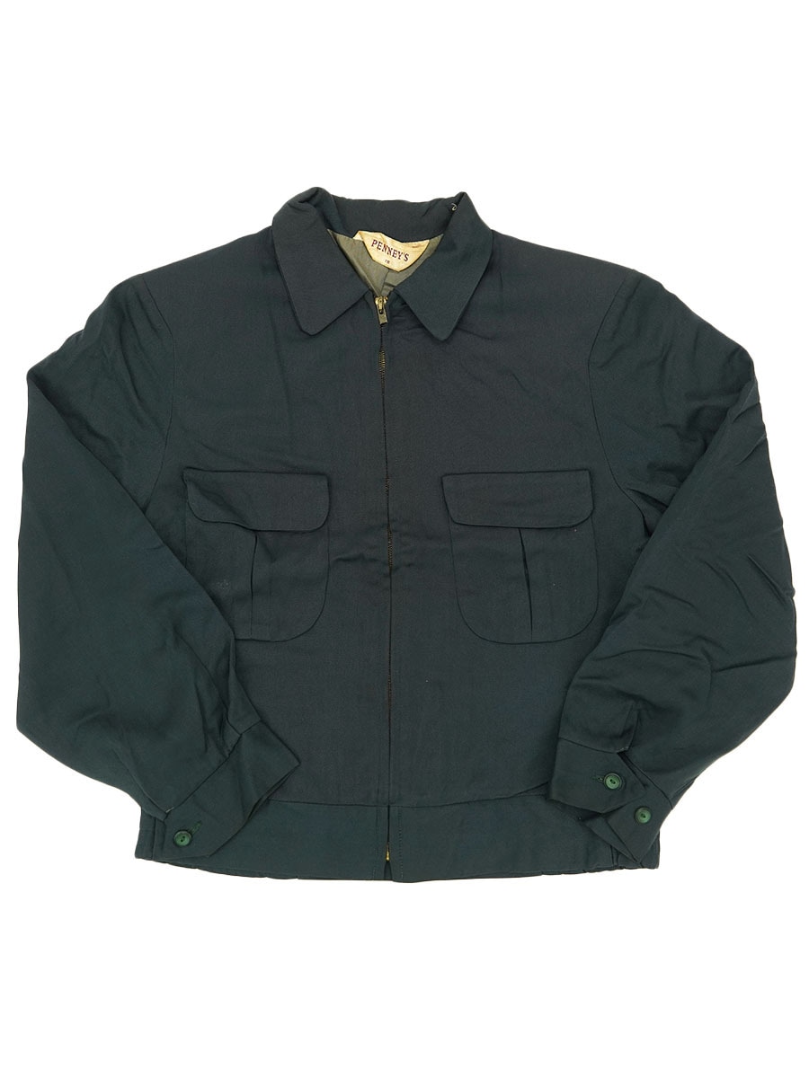50's レーヨンギャバジャケット ダークグリーン 表記(18) キッズサイズ
