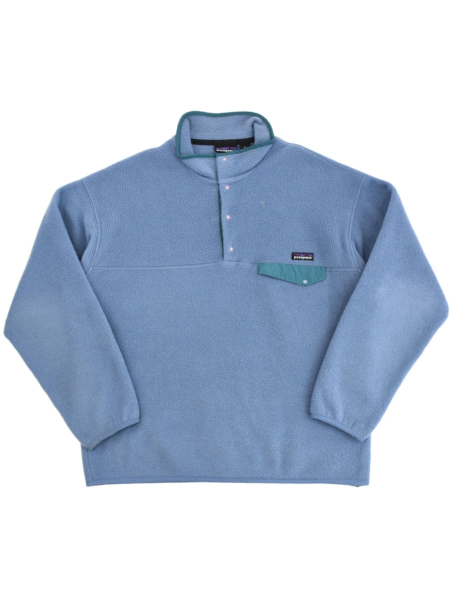 90's 雪無しタグ パタゴニア シンチラスナップTプルオーバー フォグ