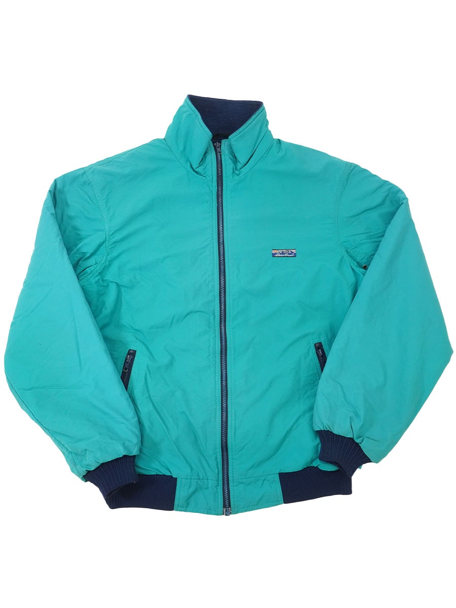 80's～ Eddie Bauer 裏地フリース ウォームアップジャケット ティール