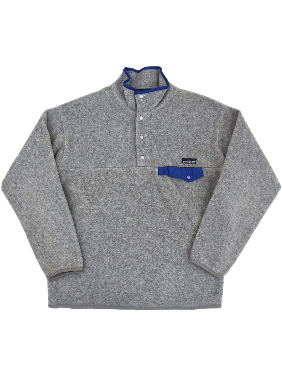 90's 雪無しタグ パタゴニア シンチラスナップTプルオーバー ヘザー