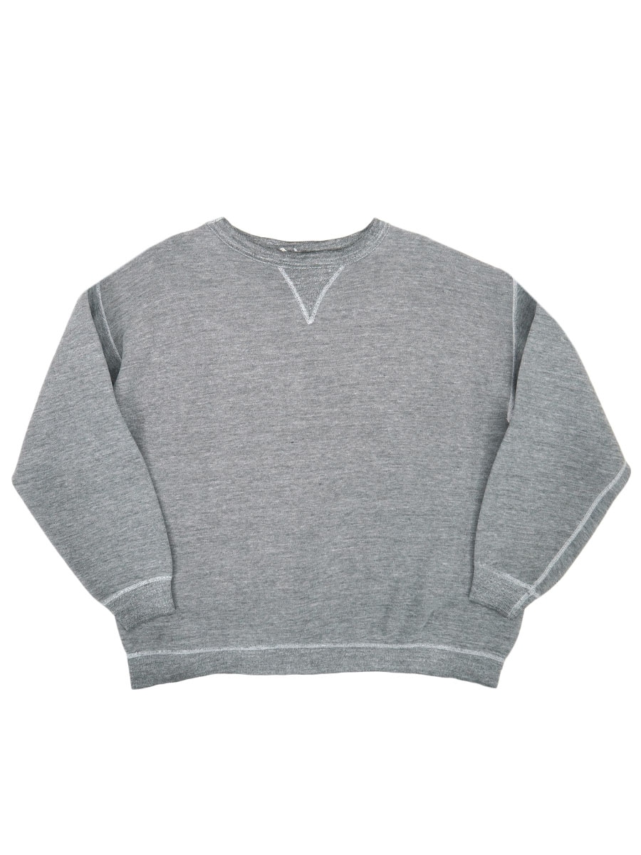 50's 前V セットインスリーブスウェット 無地グレー 実寸(XL位