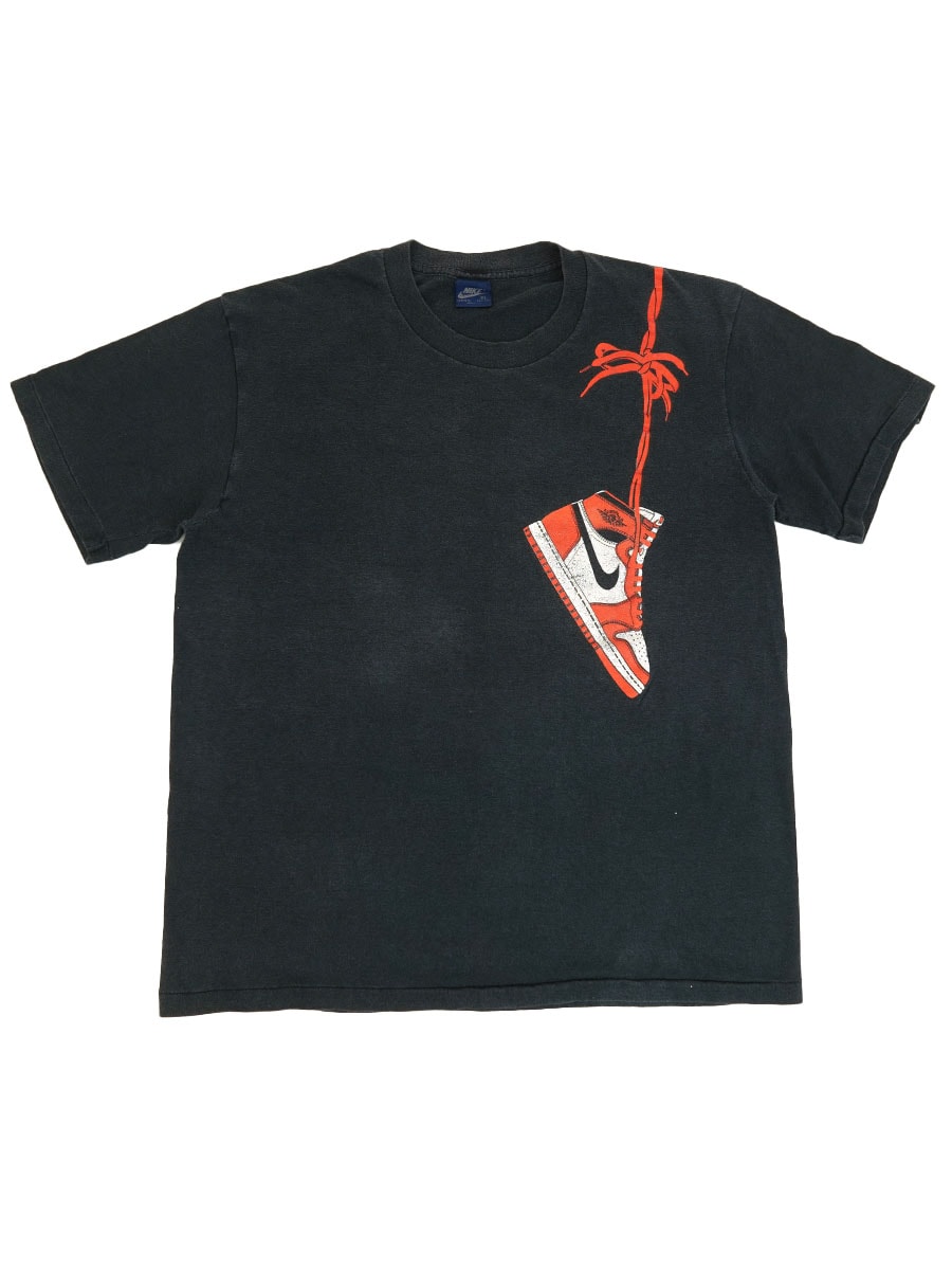 80's 紺タグ NIKE 肩掛け Tシャツ ブラック！ 表記(XL) USA製 | すべて