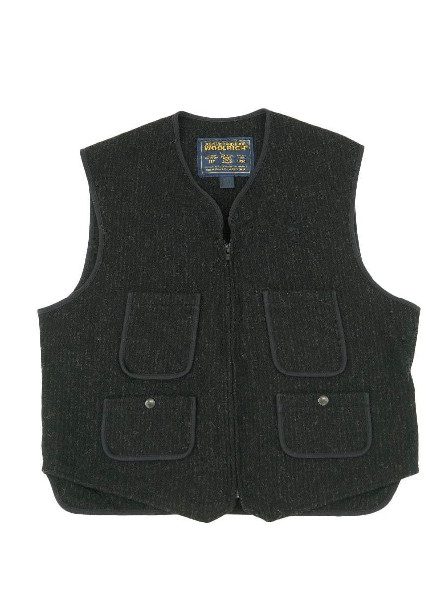 90's Woolrich ウールベスト シンチバック ブラック 表記(L) | すべて