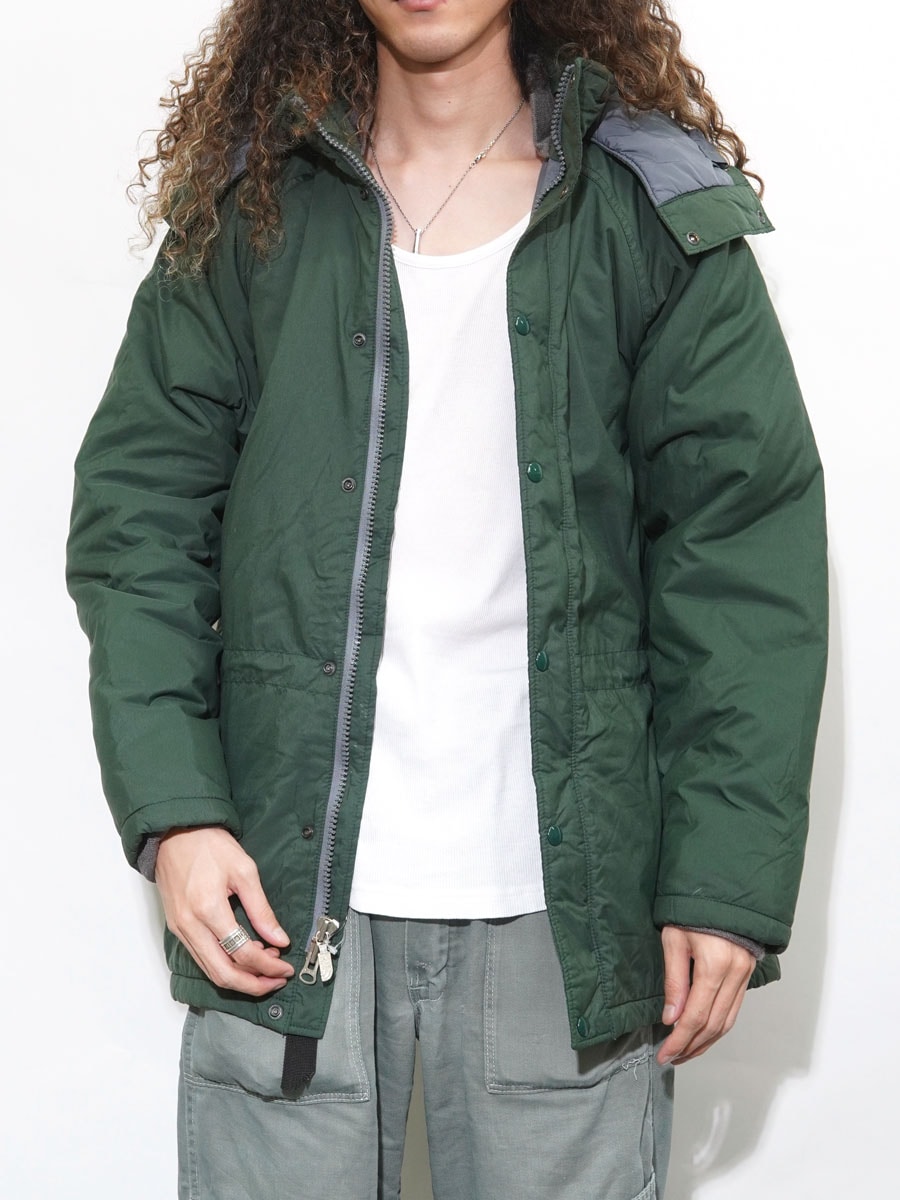 80's 茶タグ THE NORTH FACE フード付き 中綿ジャケット ダーク
