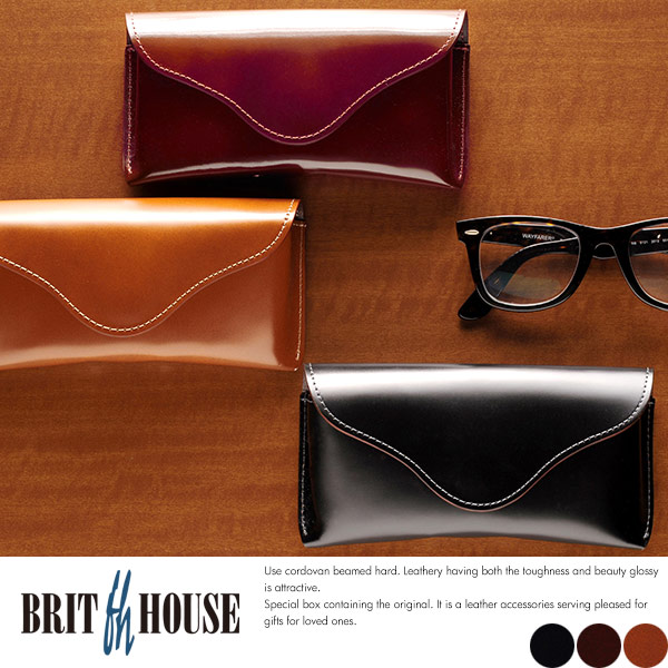 メガネケース おしゃれ 本革 BRIT HOUSE 日本製 コードバン 眼鏡ケース