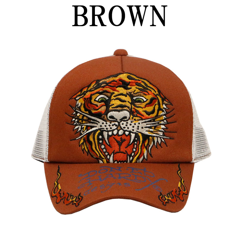 ED HARDY エドハーディー タイガー タトゥー 刺繍 メッシュキャップ
