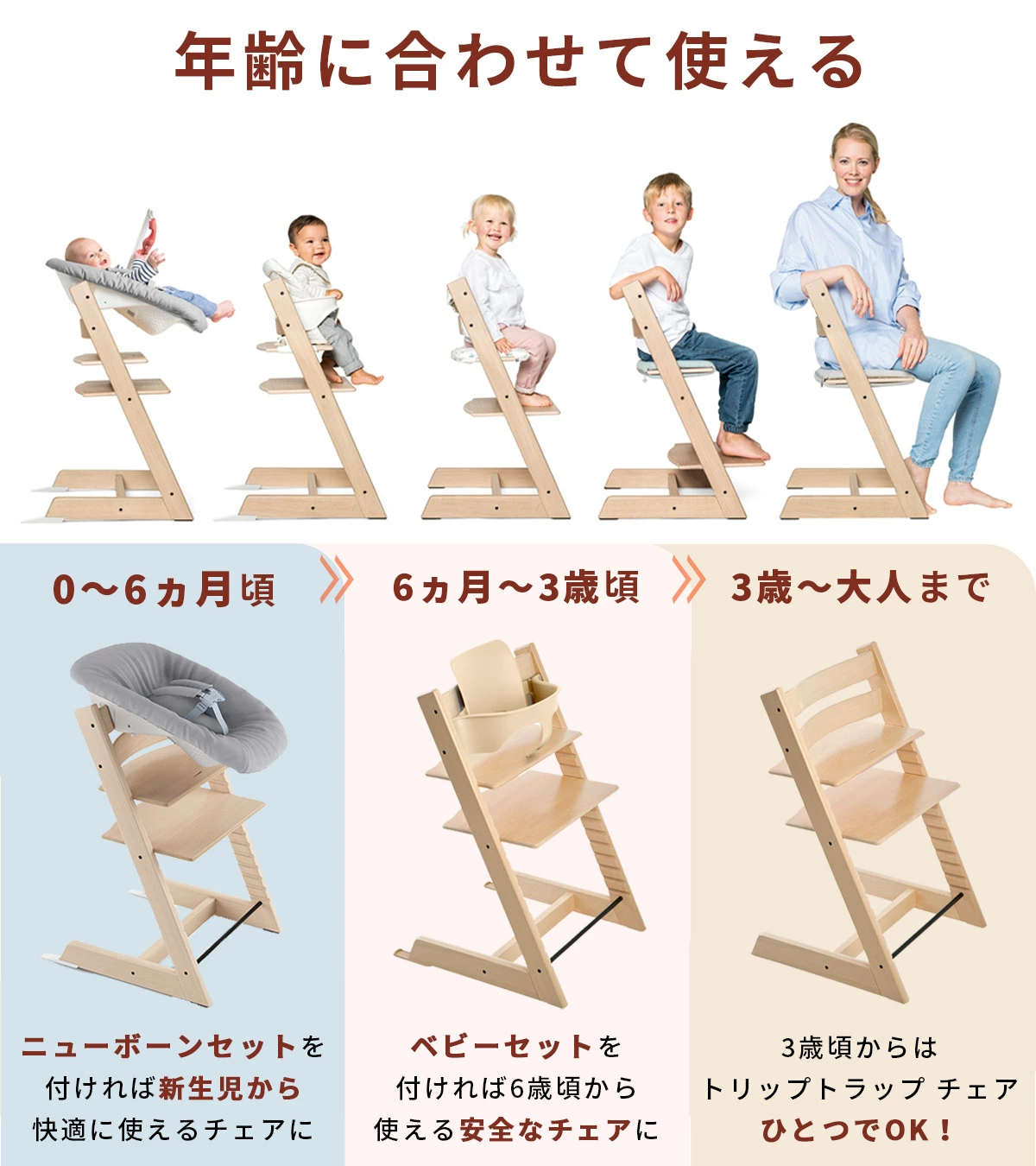 ストッケ(STOKKE)｜トリップトラップ｜ブラック｜ブリベビ通販