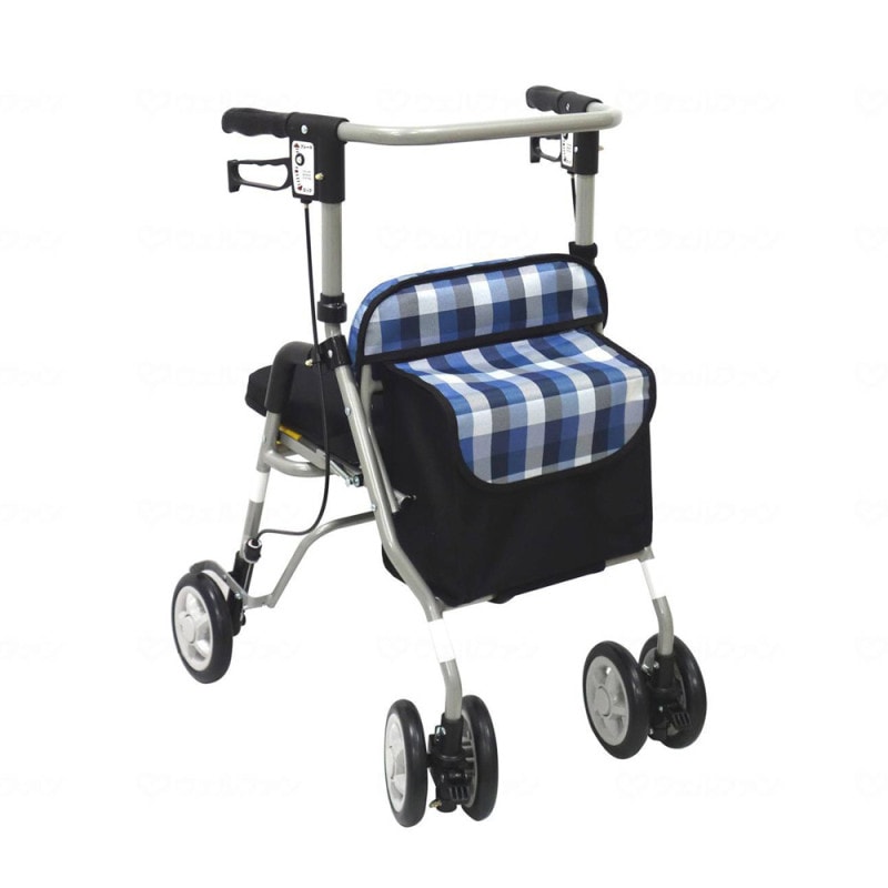 シンフォニーSP Bチェックブルー ｜ シルバーカー・歩行器,歩行器