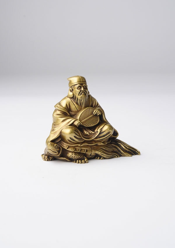 仏像】寿老人 合金製 古美色仕上げ 牧田秀雲原型 | 開運・縁起物