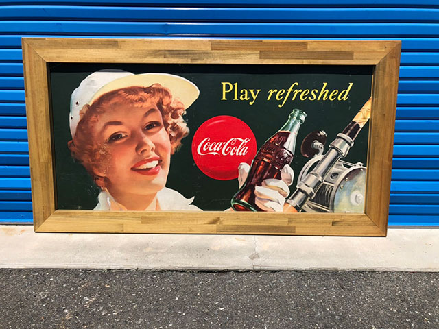 コカ・コーラ 特大サイズ・ヴィンテージポスター （ウッドフレーム