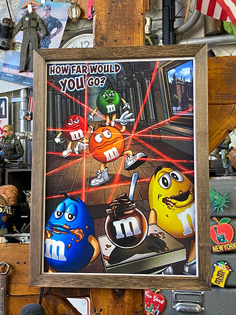 ポスターフレーム （m&m's/レーザーセキュリティ） ポスター＆木製