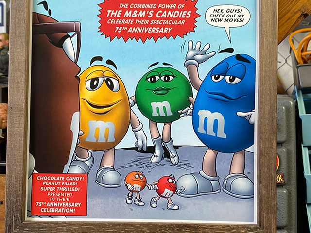 ポスターフレーム （m&m's/75THアニバーサリー M&M'S CANDIES