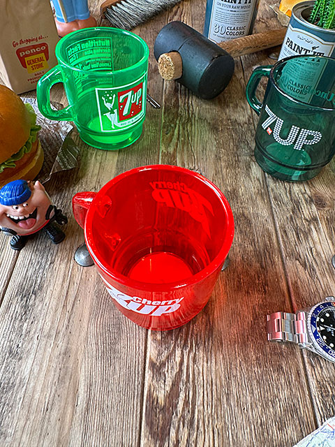 レア 60/70年代 セブンアップ アドバタイジング 懐中電灯 紙コップ 7up