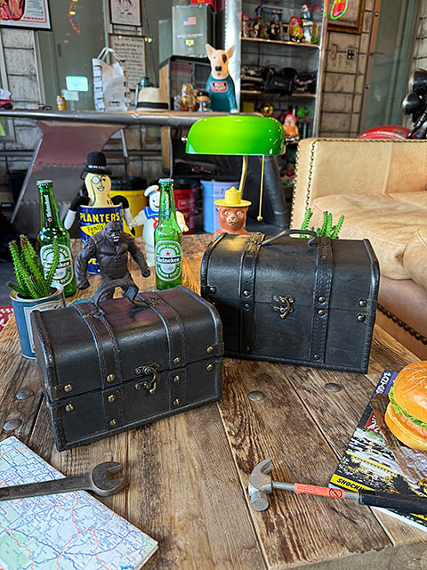 海賊宝箱 アンティークトランクケース 2個セット （ヴィンテージ