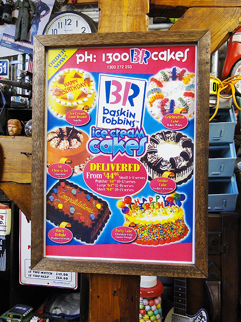 ポスターフレーム （バスキンロビンス） ポスター＆木製フレームの