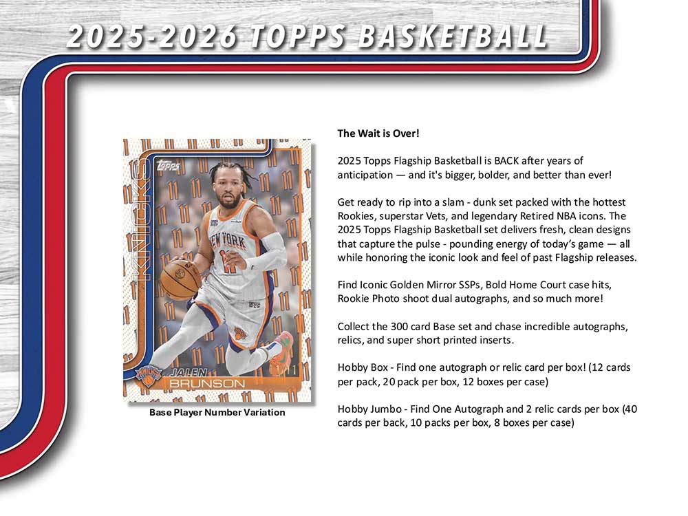 NBA 2025-26 Topps Basketball Jumbo Box 10/25入荷！ ｜カード