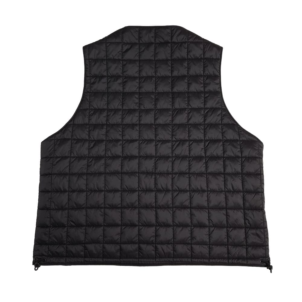 YOKE(ヨーク) METALLIC NYLON REVERSIBLE PADDED FRONT ZIP VEST