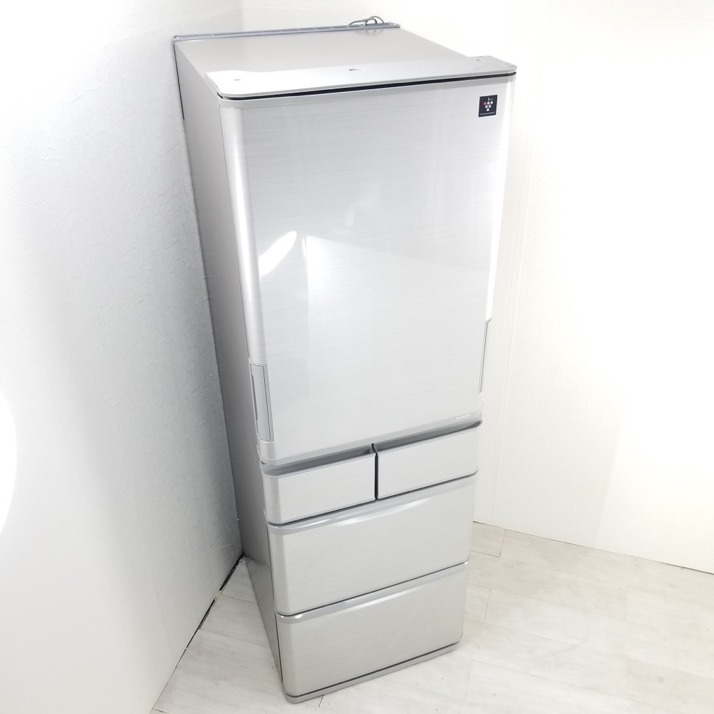 中古 412L 5ドア冷蔵庫 シャープ どっちもドア 自動製氷付き SJ-W412D