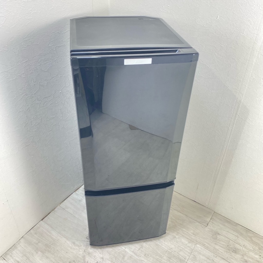 中古 146L 2ドア冷蔵庫 ブラック 三菱電機 MR-P15A-B 2017年製 単身用