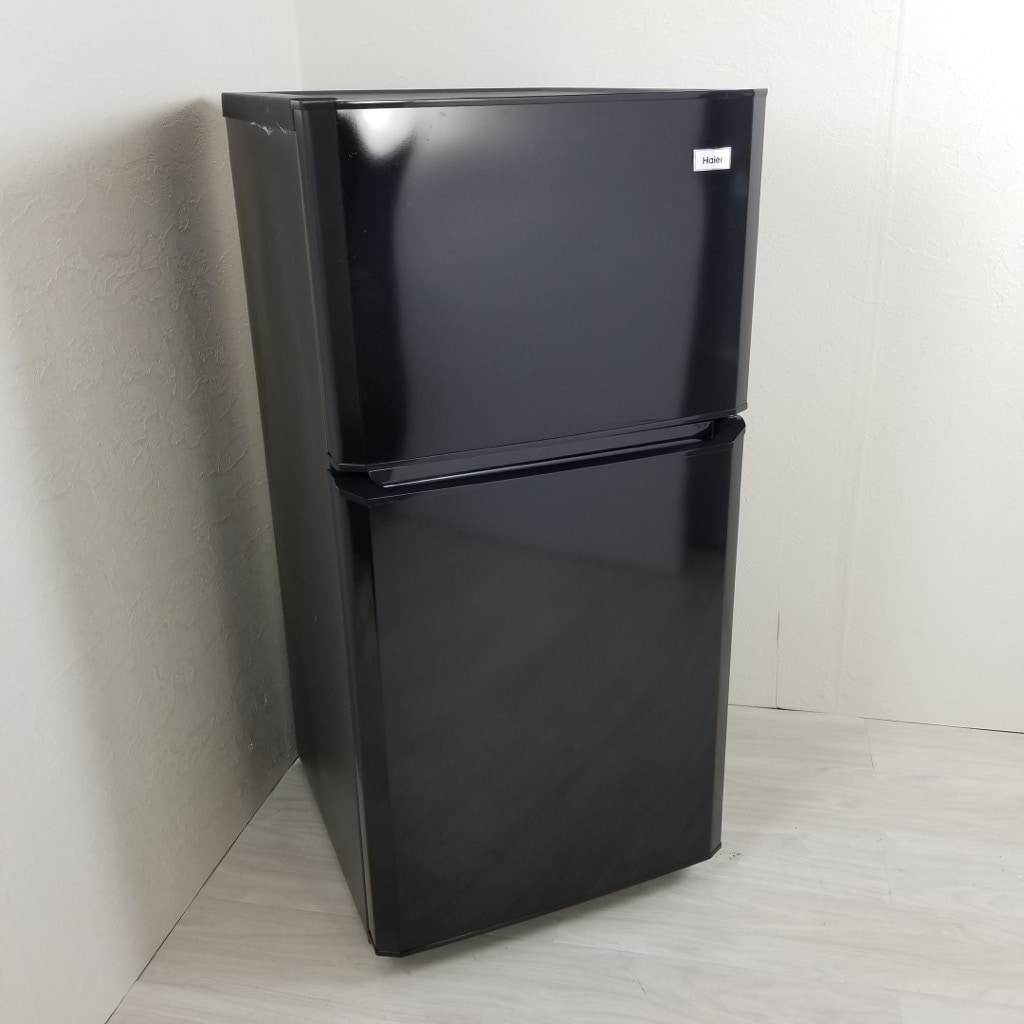 中古 2ドア冷蔵庫 ブラック 黒 ハイアール 106L 2014年～2015年製