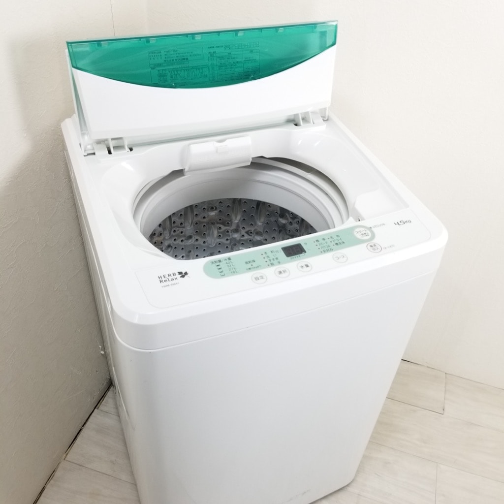 中古 洗濯機 4.5kg ヤマダ電機 YWM-T45A1 2016年製造 全自動 槽洗浄