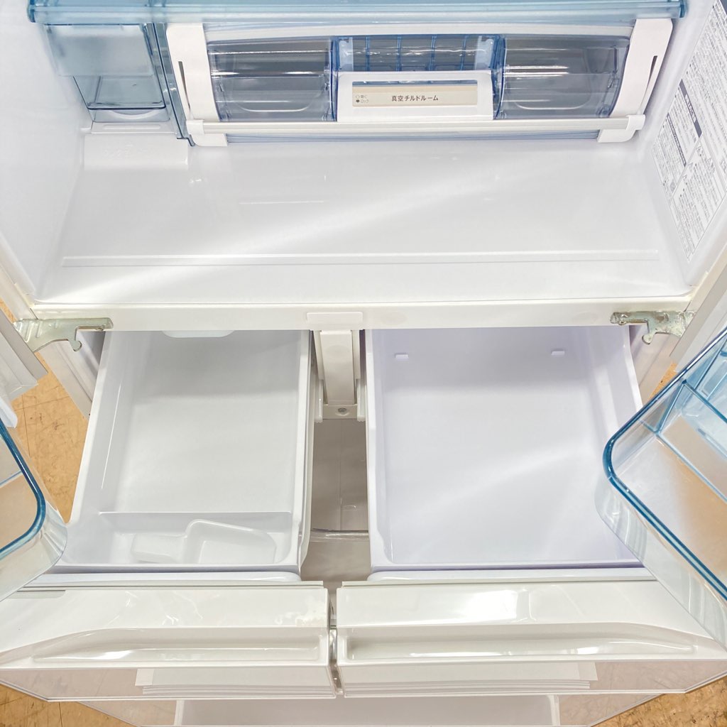 中古近郊自社便可 日立 430L 6ドア冷蔵庫 R-XG4300H-XW 2018年製 真空