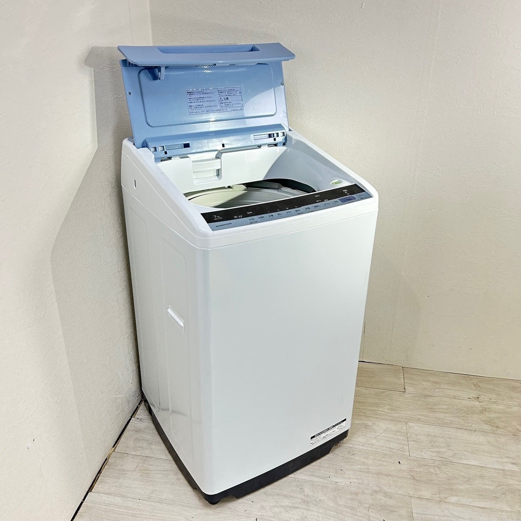 中古 7.0kg 全自動洗濯機 ビートウォッシュ 日立 BW-V70C 2019年製造
