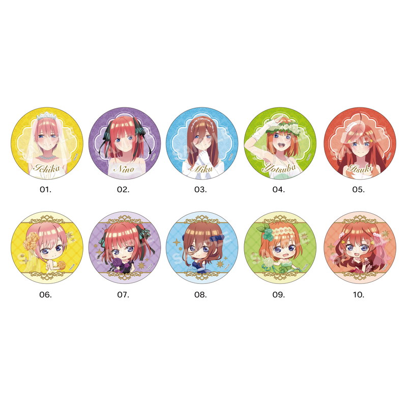 映画「五等分の花嫁」』メタリック缶バッジ 第1弾 全10種 コンプリート