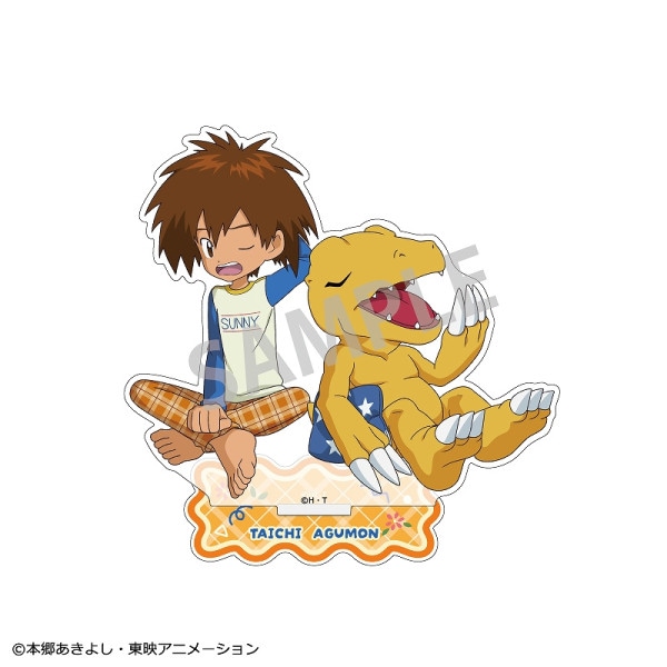 デジモンアドベンチャー ロングスクエア缶バッジ＿八神太一＆アグモン