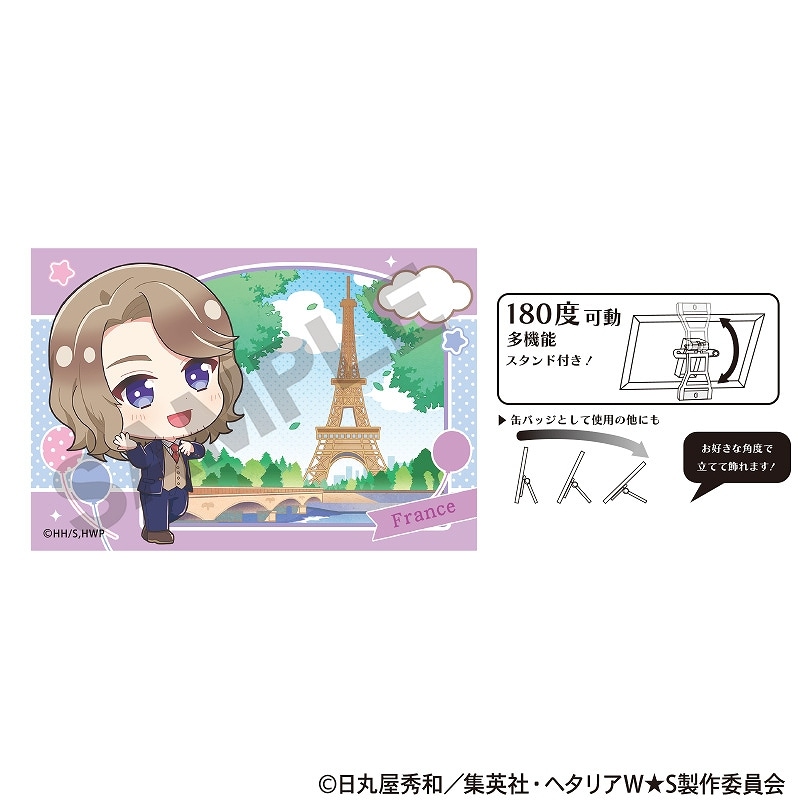 ヘタリア World☆Stars アート缶バッジ＿フランス/ちまにわ