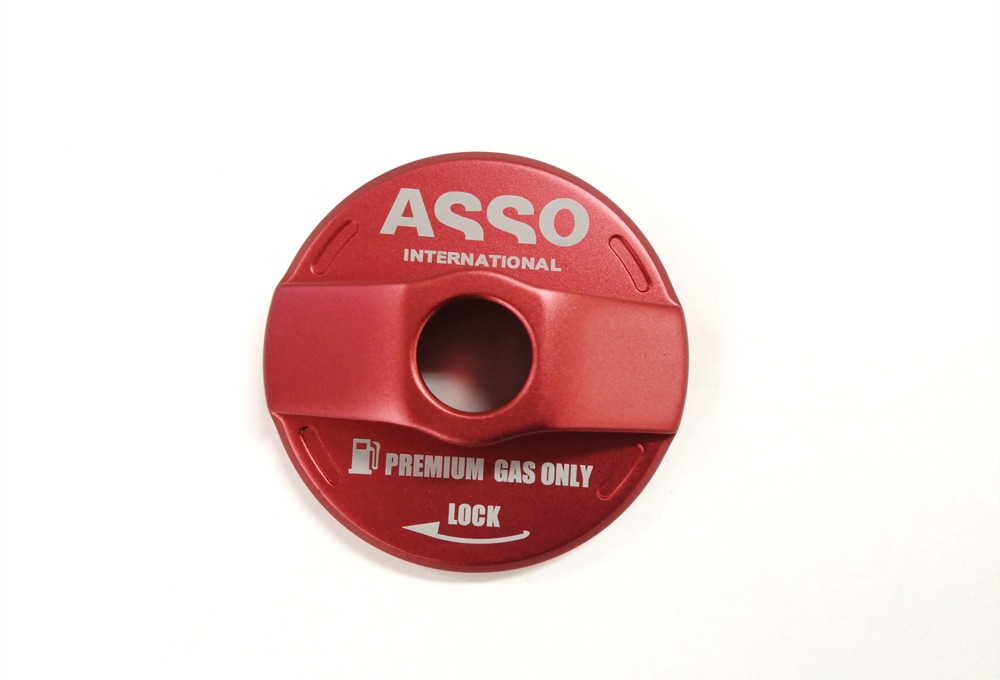 ASSPIDE アルミフューエルキャップカバー レッド ABARTH500・595・695