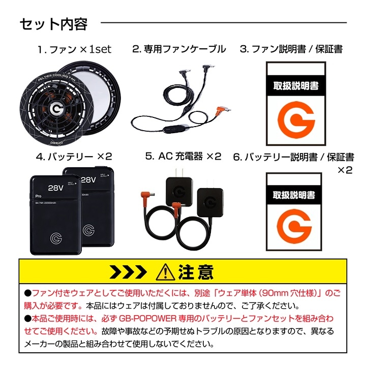 空調服用 ペルチェ ファン 一体型（28V専用 ペルチェファン1セット