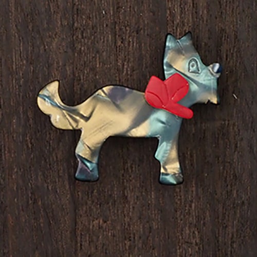 Lea Stein Paris リアスタン パリ　青い帽子とステッキのブローチ LEA STEIN リアスタン ブローチ 少年少女たち