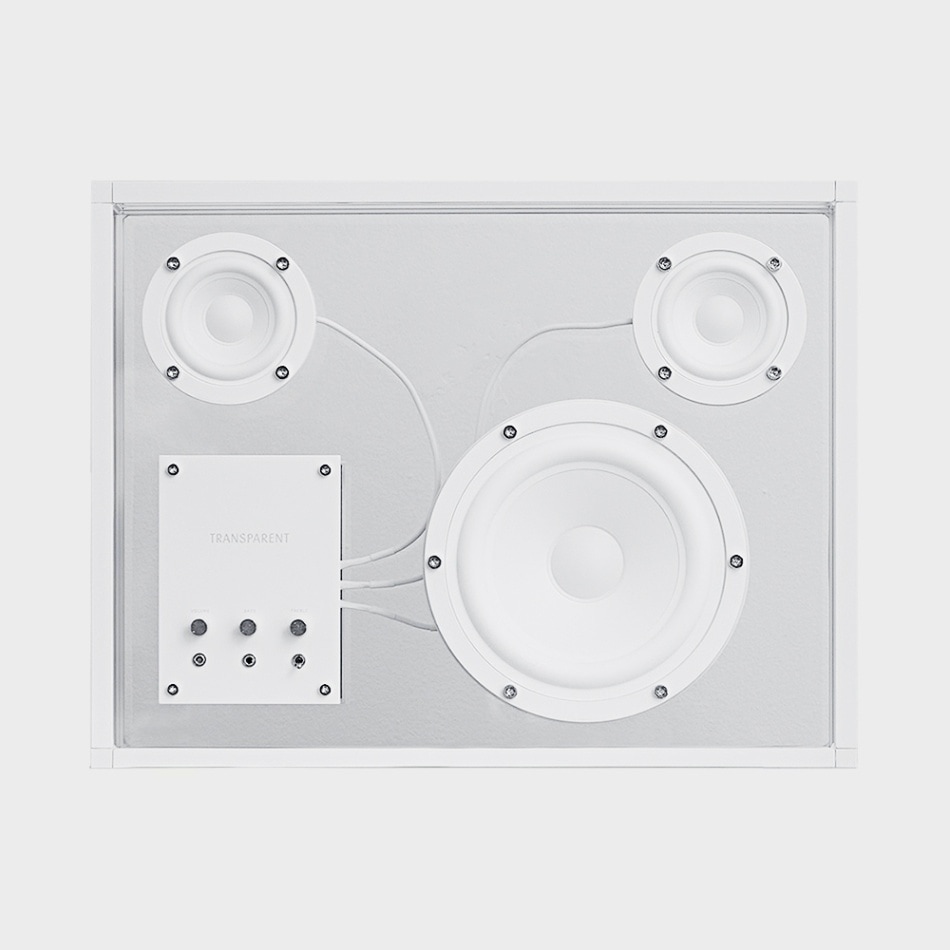 TRANSPARENT SPEAKER トランスペアレントスピーカー 白 ホワイト