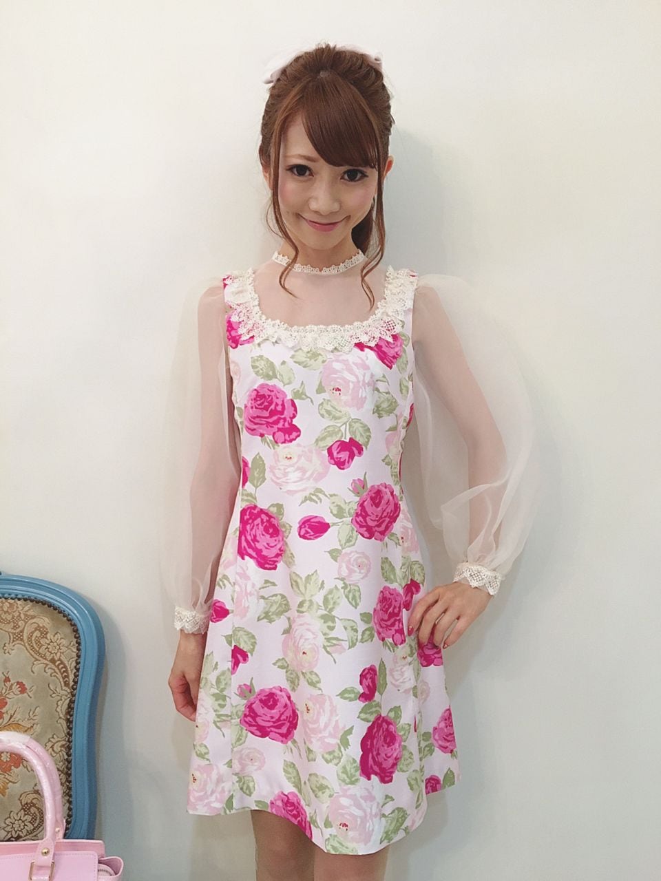プリンセスメアリワンピJAPONローズ柄 ： JESUS DIAMANTE [ジーザス